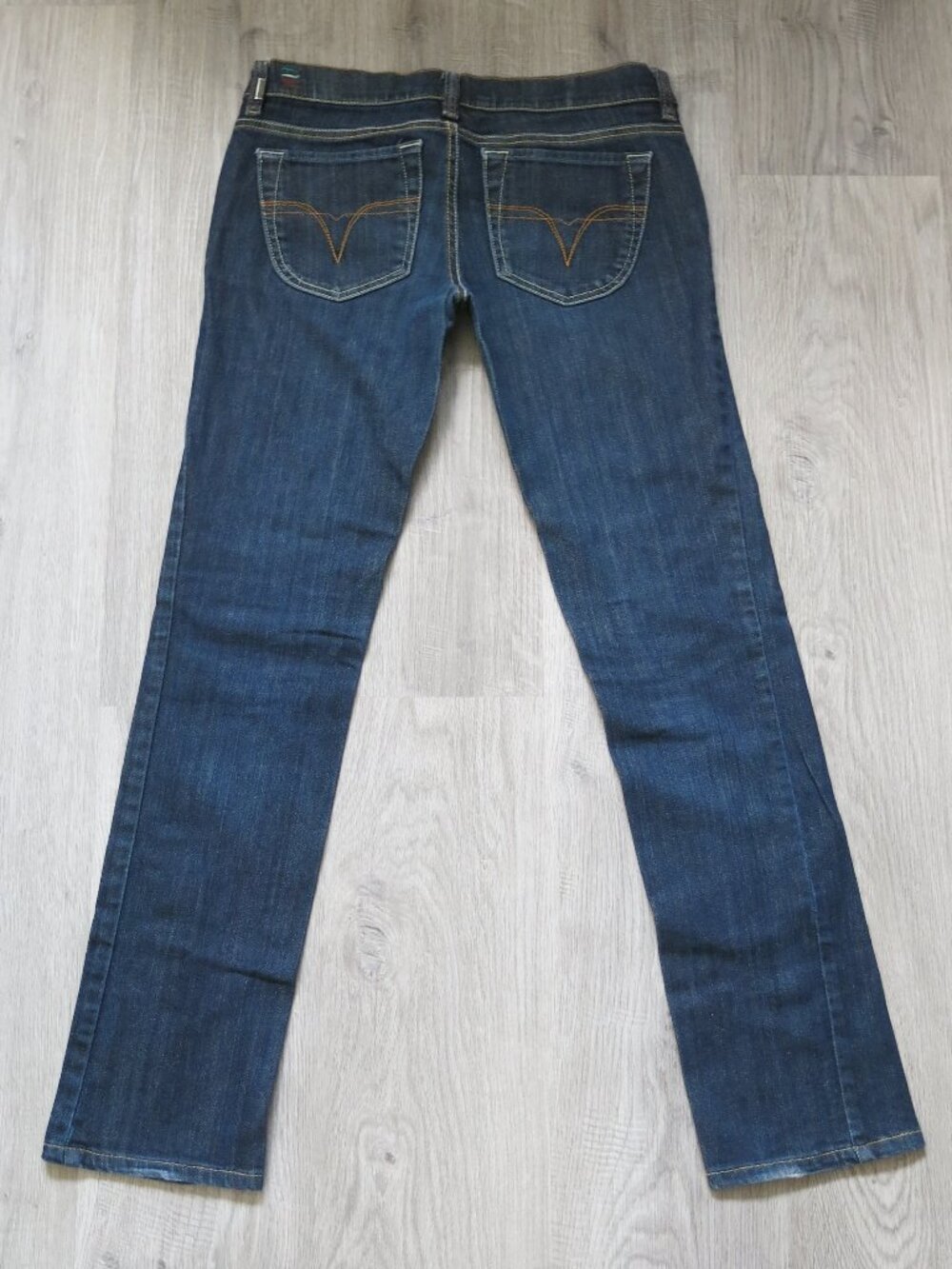 Diesel Liv Stretch Dark Wash Slim Straight Leg Vintage Y2K Denim Jeans - Size 28